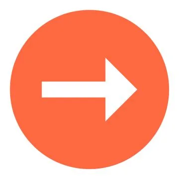 Arrow Sign Flat Circle Icon Illustrazione stock