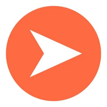 Arrow Sign Flat Circle Icon Illustrazione stock