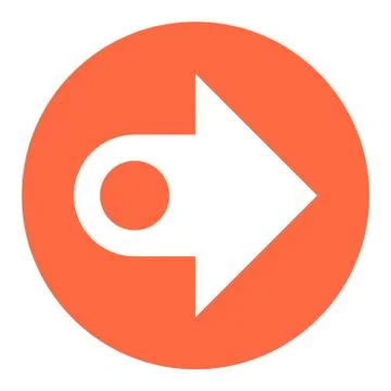 Arrow Sign Flat Circle Icon Stock-Illustration