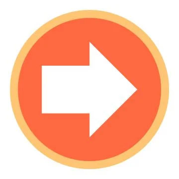 Arrow Sign Flat Circle Icon Illustrazione stock
