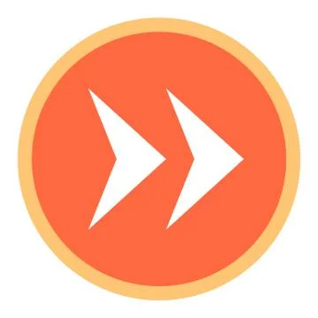 Arrow Sign Flat Circle Icon Illustrazione stock