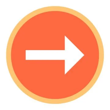 Arrow Sign Flat Circle Icon Иллюстрация
