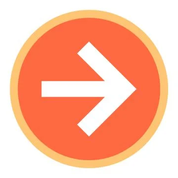 Arrow Sign Flat Circle Icon Stock-Illustration