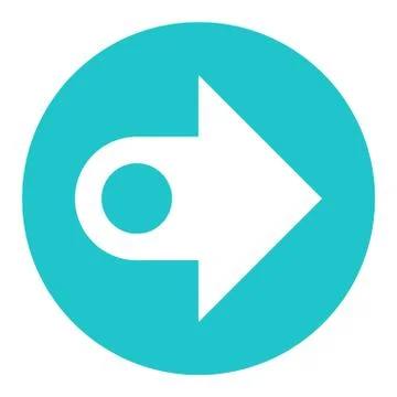 Arrow Sign Flat Circle Icon Illustrazione stock