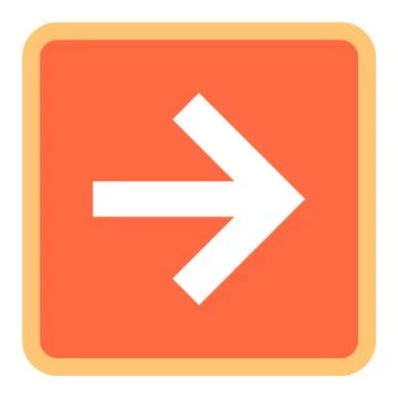 Arrow Sign Flat Square Icon Illustrazione stock