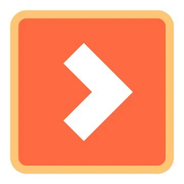 Arrow Sign Flat Square Icon Stock-Illustration