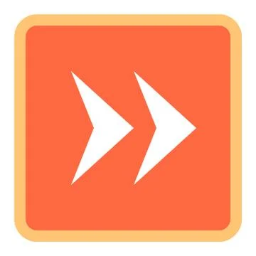 Arrow Sign Flat Square Icon Illustrazione stock