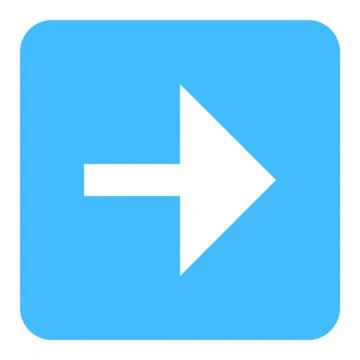 Arrow Sign Flat Square Icon 스톡 일러스트