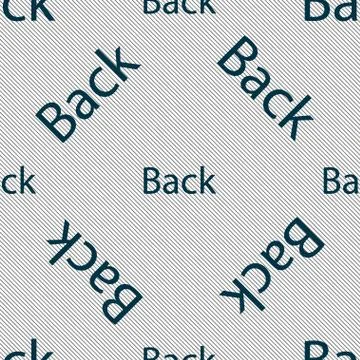 Arrow sign icon. Back button. Navigation symbol. Seamless pattern with geometric Stock Illustration