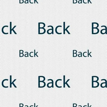 Arrow sign icon. Back button. Navigation symbol. Seamless pattern with geometric Stock Illustration