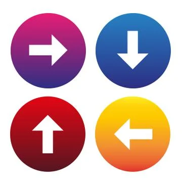 Arrow sign icon set vector Stock-Illustration