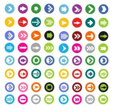 Arrow sign icon set vector illustration Illustrazione stock
