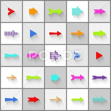 Arrow sign icon vector set Stock Illustration