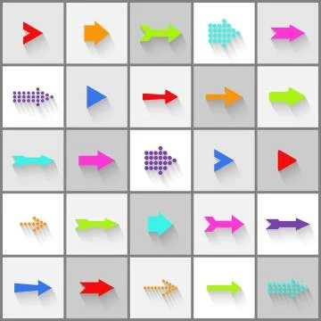 Arrow sign icon vector set Stock Illustration