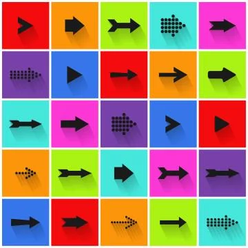 Arrow sign icon vector set Stock Illustration