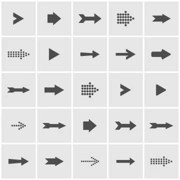 Arrow sign icon vector set Stock Illustration
