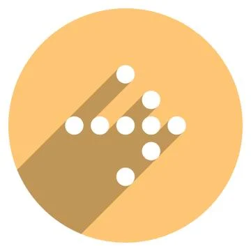 Arrow Sign LED Digital Display Circle Icon Stock-Illustration