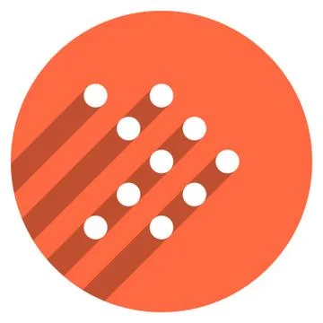 Arrow Sign LED Digital Display Circle Icon Illustrazione stock
