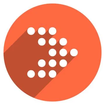 Arrow Sign LED Digital Display Circle Icon Stock-Illustration
