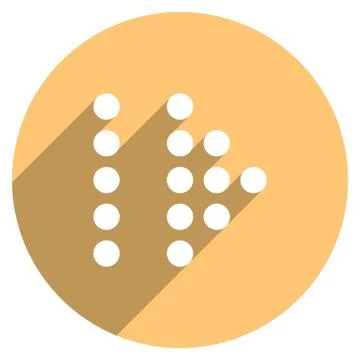 Arrow Sign LED Digital Display Circle Icon Stock-Illustration