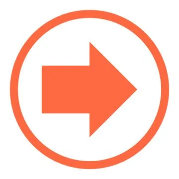 Arrow Sign Linear Circle Icon Illustrazione stock