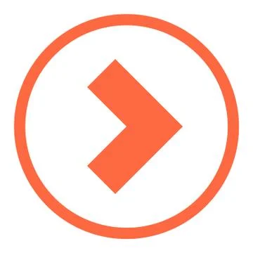 Arrow Sign Linear Circle Icon Illustrazione stock