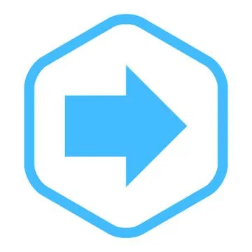 Arrow Sign Linear Hexagon Icon Stock-Illustration