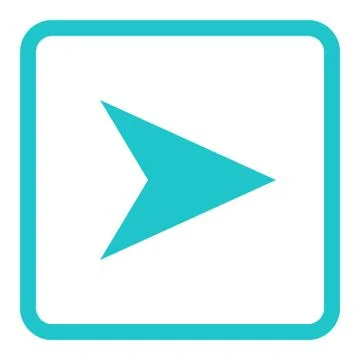 Arrow Sign Linear Square Icon Иллюстрация
