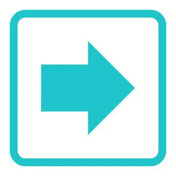 Arrow Sign Linear Square Icon 스톡 일러스트