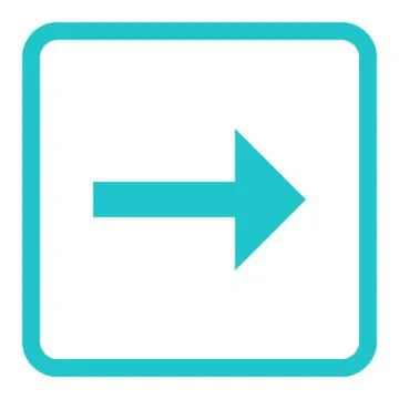 Arrow Sign Linear Square Icon Stock Illustration