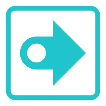 Arrow Sign Linear Square Icon Stock-Illustration