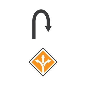 Arrow sign Logo Template vector symbol Stock Illustration