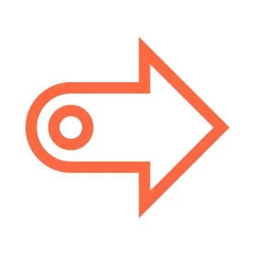 Arrow Sign Navigation Icon Pointer Symbol Illustrazione stock