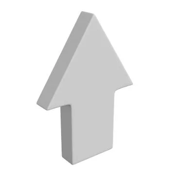 Arrow sign object 3d render Stockillustratie