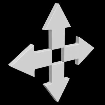 Arrow sign object 3d render イラスト素材