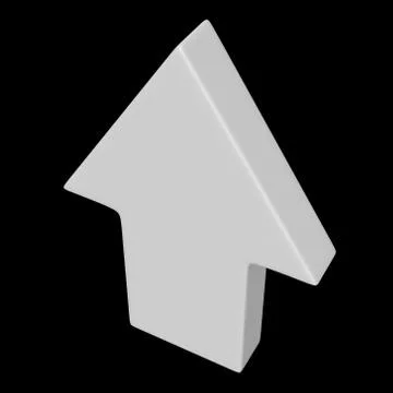 Arrow sign object 3d render イラスト素材