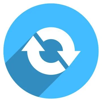 Arrow Sign Refresh Icon Circle Button Illustrazione stock