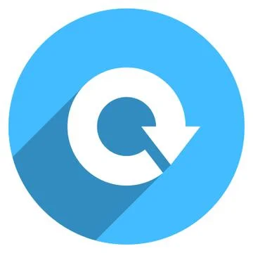 Arrow Sign Reset Icon Circle Button Illustrazione stock