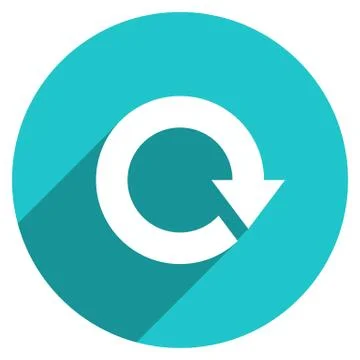 Arrow Sign Reset Icon Circle Button Illustrazione stock