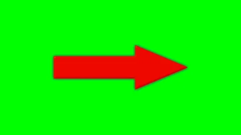 Arrow sign symbol animation on green scr... | Stock Video | Pond5