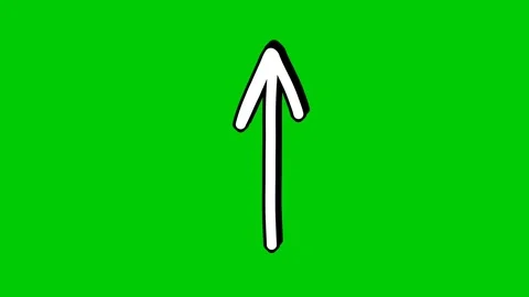Up Arrow sign symbol animation motion graphics on green screen background Stock Footage 299561370