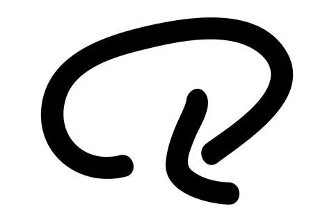 Arrow, simple vector hand draw sketch doodle Stock Illustration