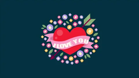 Arrow Sinks Into A Heart Stock Footage 281294509