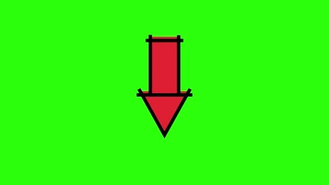 Arrow Sketch Animation on Green Background Stock Footage 285537958