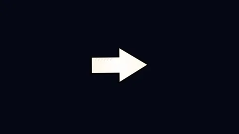 Arrow sketch White on black background Stock Footage 336851710