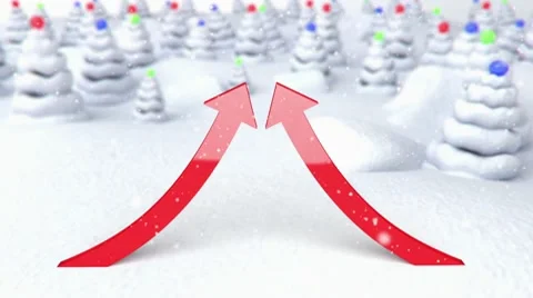 Arrow snow forest background Stock Footage 8992598