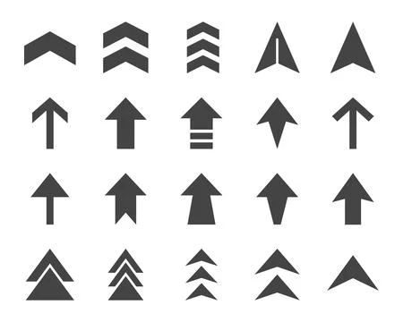 Arrow solid icon set イラスト素材