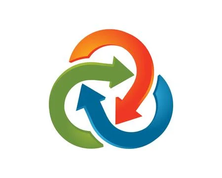 Arrow solutions logo icon template Stock Illustration