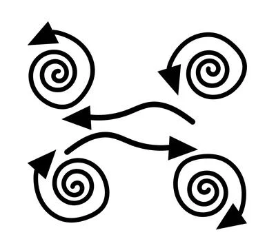 Arrow spiral symbol Stock Illustration
