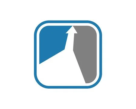 Arrow square 2 logo icon template Stock Illustration